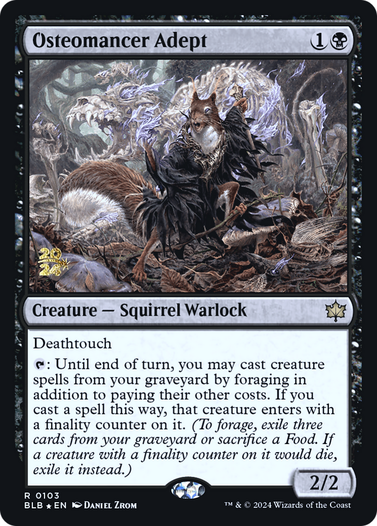 Image of Osteomancer Adept [Bloomburrow Prerelease Promos]