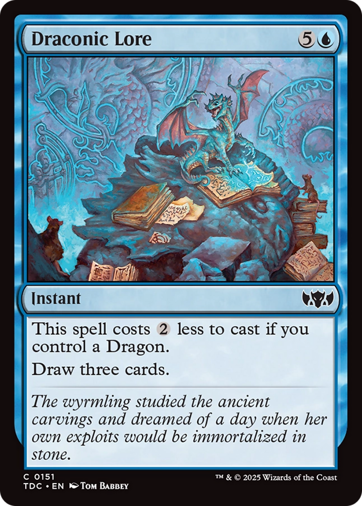 Image of Draconic Lore [Tarkir: Dragonstorm Commander]