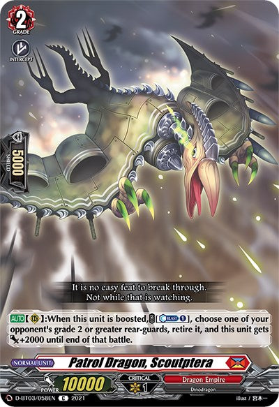 Image of Patrol Dragon, Scoutptera (D-BT03/058EN) [Advance of Intertwined Stars]
