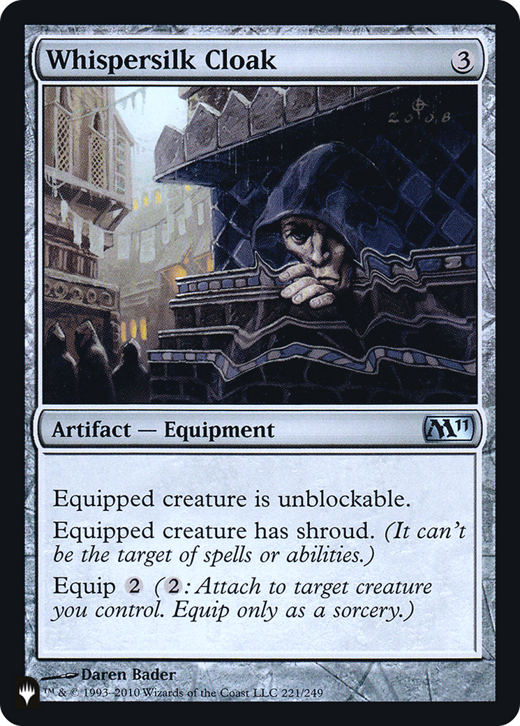 Image of Whispersilk Cloak [Secret Lair: Heads I Win, Tails You Lose]