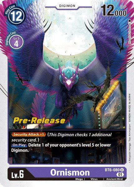 Image of Ornismon [BT6-080] [Double Diamond Pre-Release Cards]