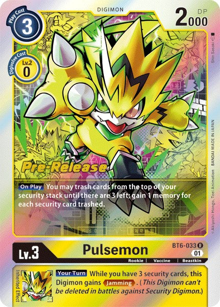 Image of Pulsemon [BT6-033] [Double Diamond Pre-Release Cards]