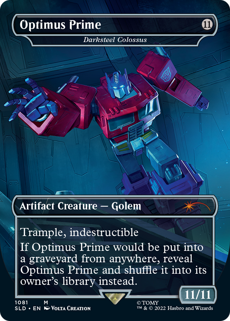 Image of Darksteel Colossus - Optimus Prime (Borderless) [Secret Lair Drop Series]