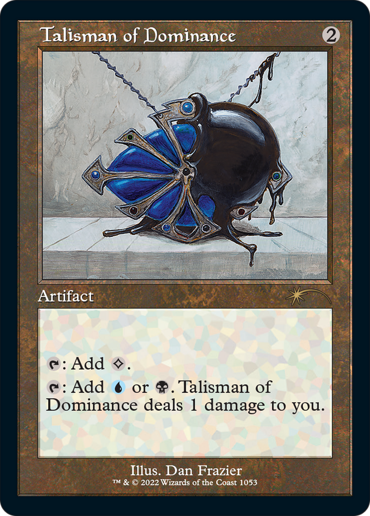 Image of Talisman of Dominance (Retro Frame) (SLD-1053) - Secret Lair Drop Etched Foil