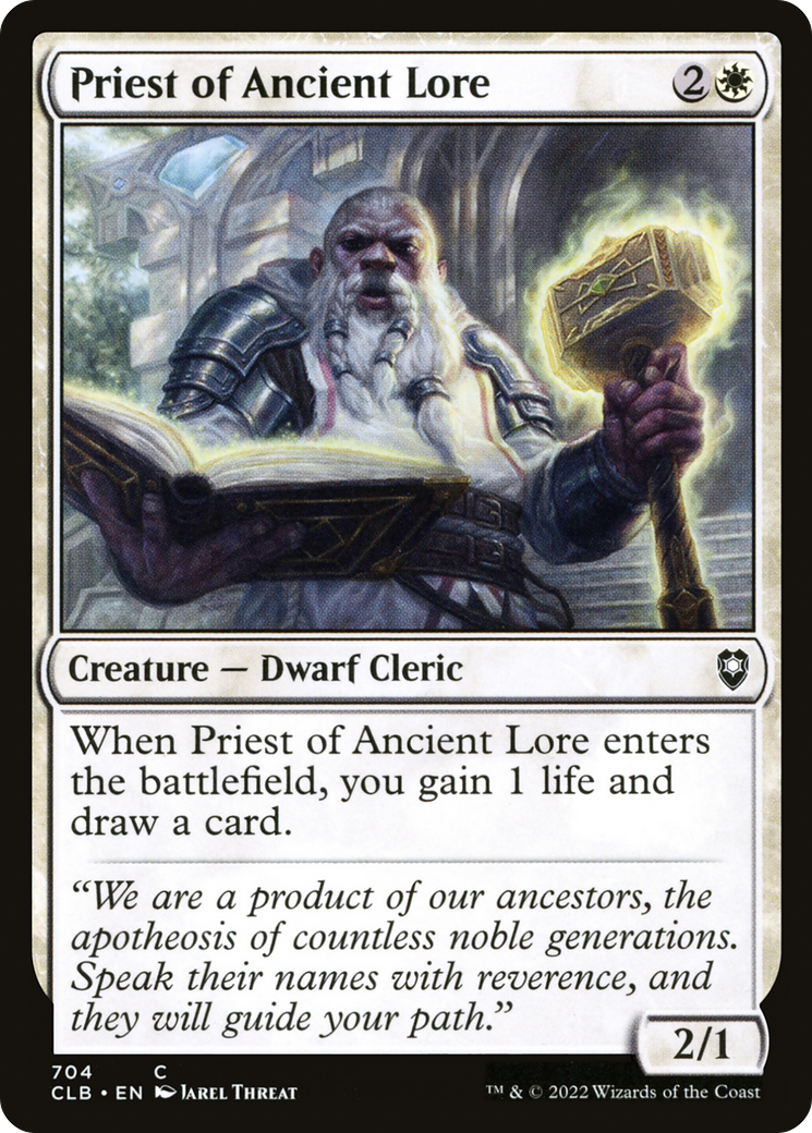 Image of Priest of Ancient Lore [Commander Legends: Battle for Baldur's Gate]