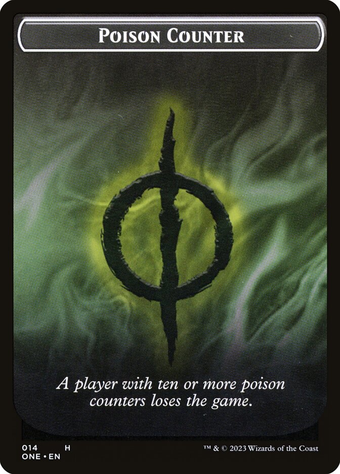 Image of Phyrexian Goblin // Poison Counter Double-Sided Token [Phyrexia: All Will Be One Tokens]