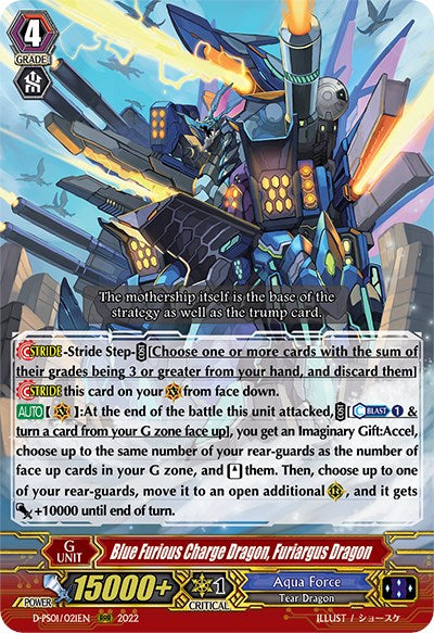 Image of Blue Furious Charge Dragon, Furiargus Dragon (D-PS01/021EN) [P Clan Collection 2022]