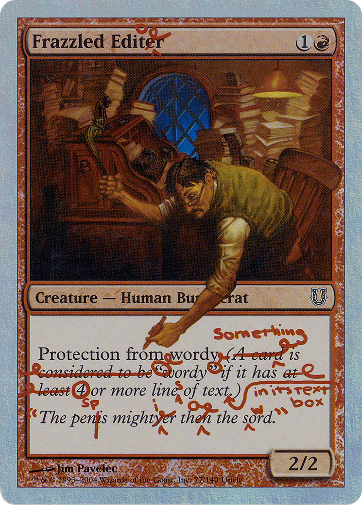 Image of Frazzled Editor (Alternate Foil) [Unhinged]