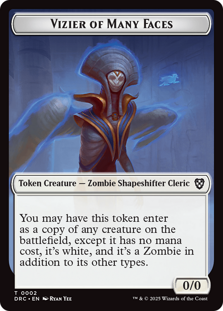 Image of Angel of Sanctions // Vizier of Many Faces Double-Sided Token [Aetherdrift Commander]