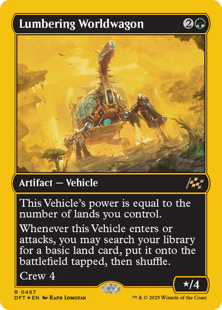 Image of Lumbering Worldwagon (First-Place Foil) [Aetherdrift]