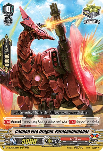 Image of Cannon Fire Dragon, Parasaulauncher (D-VS04/035EN) [V Clan Collection Vol.4]