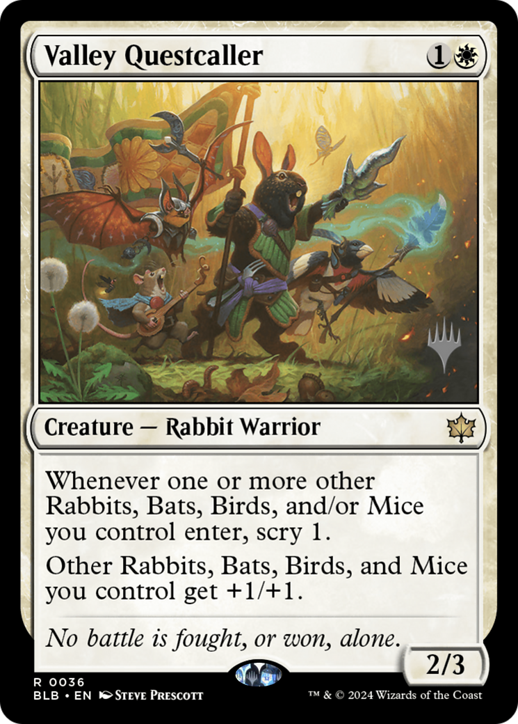 Image of Valley Questcaller (Promo Pack) [Bloomburrow Promos]