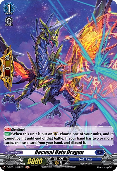 Image of Recusal Hate Dragon (D-BT01/H12EN) [Genesis of the Five Greats]