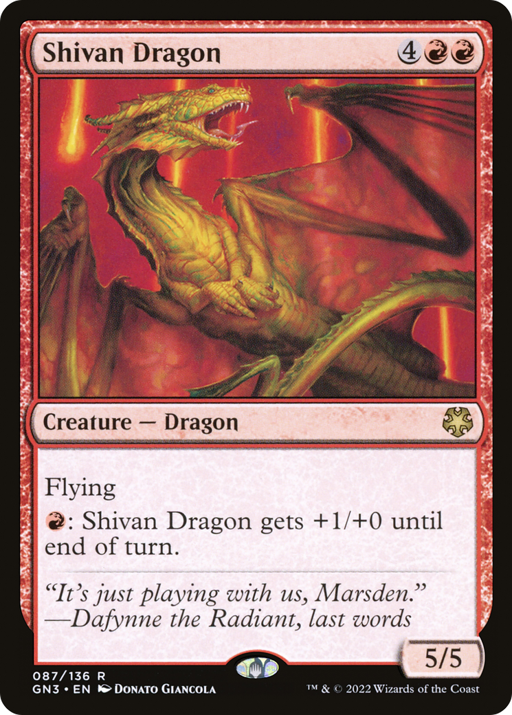 Image of Shivan Dragon [Game Night: Free-for-All]