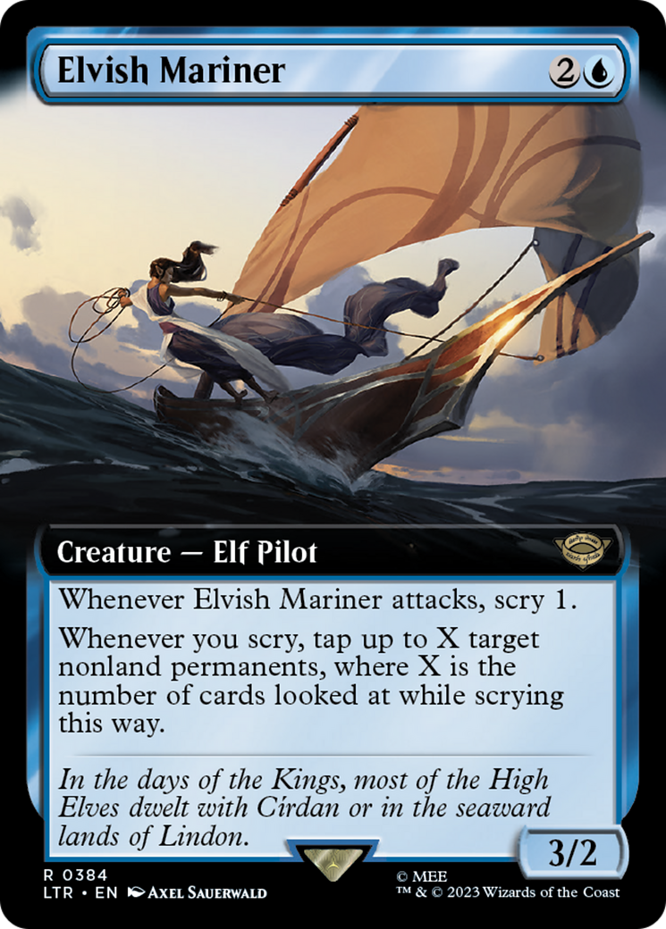 Image of Elvish Mariner (Extended Art) [The Lord of the Rings: Tales of Middle-Earth]