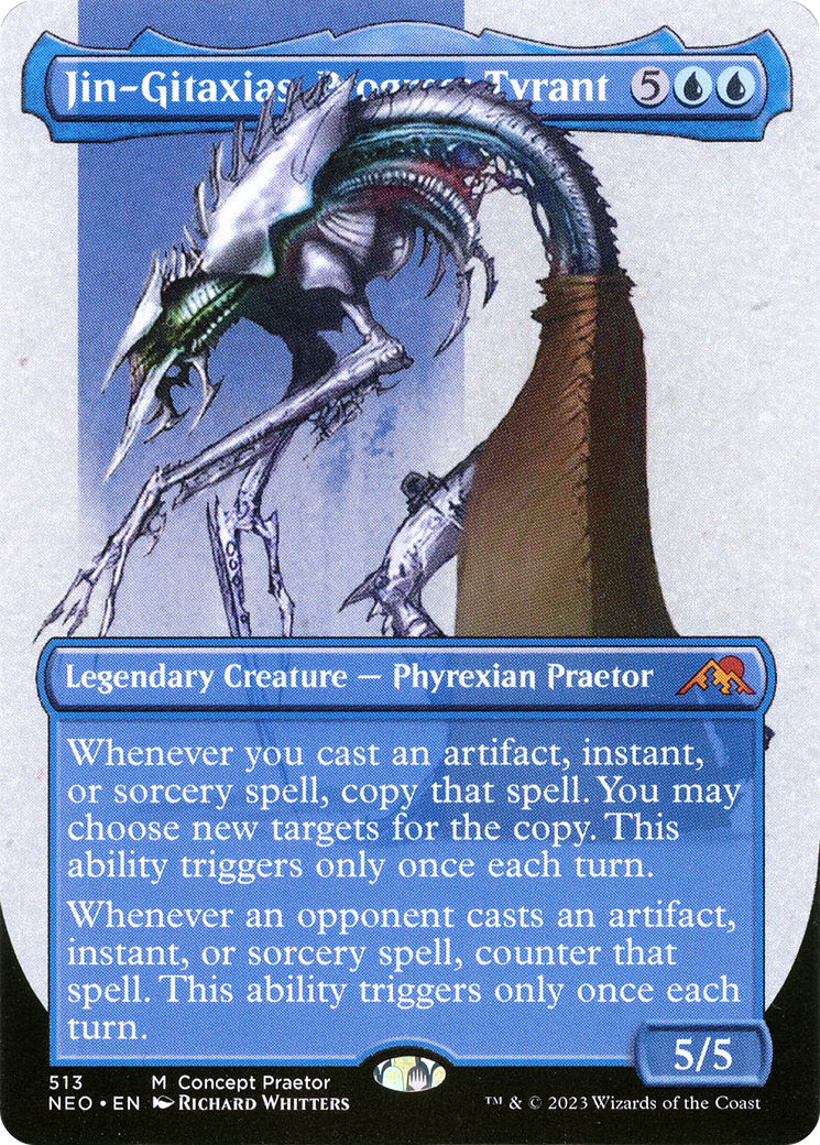 Image of Jin-Gitaxias, Progress Tyrant (Borderless Concept Praetors) [Phyrexia: All Will Be One]