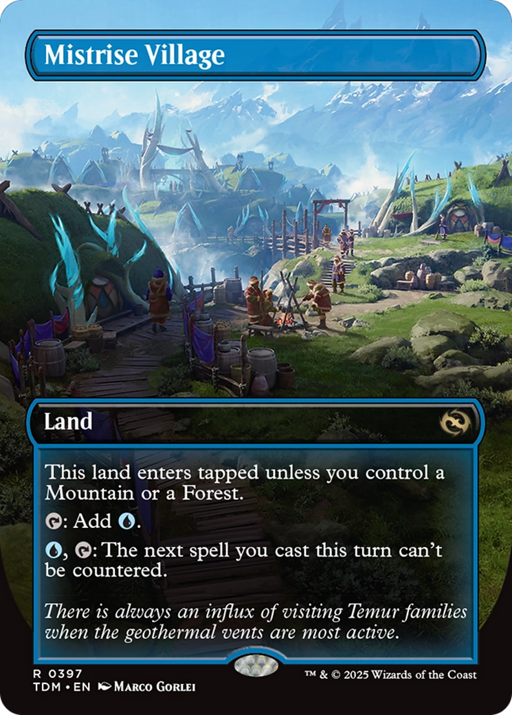 Image of Mistrise Village (Borderless) [Tarkir: Dragonstorm]