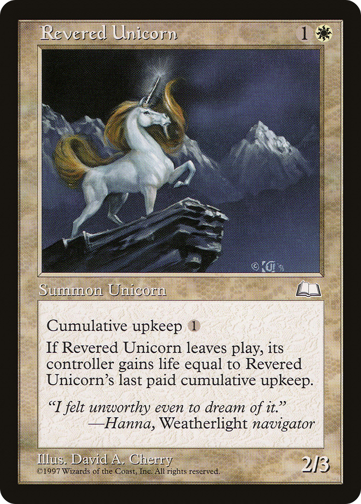Image of Revered Unicorn [Weatherlight]