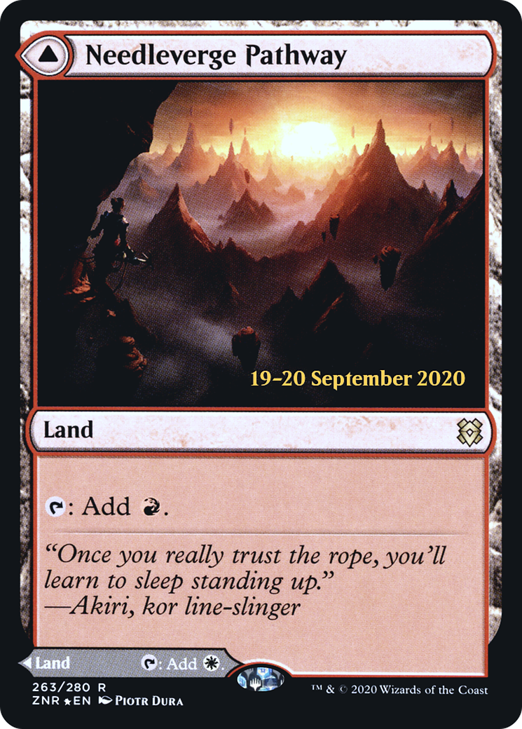 Image of Needleverge Pathway // Pillarverge Pathway [Zendikar Rising Prerelease Promos]