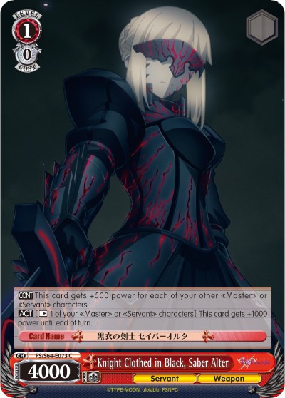 Image of Knight Clothed in Black, Saber Alter (FS/S64-E073 C) [Fate/Stay Night [Heaven's Feel]]