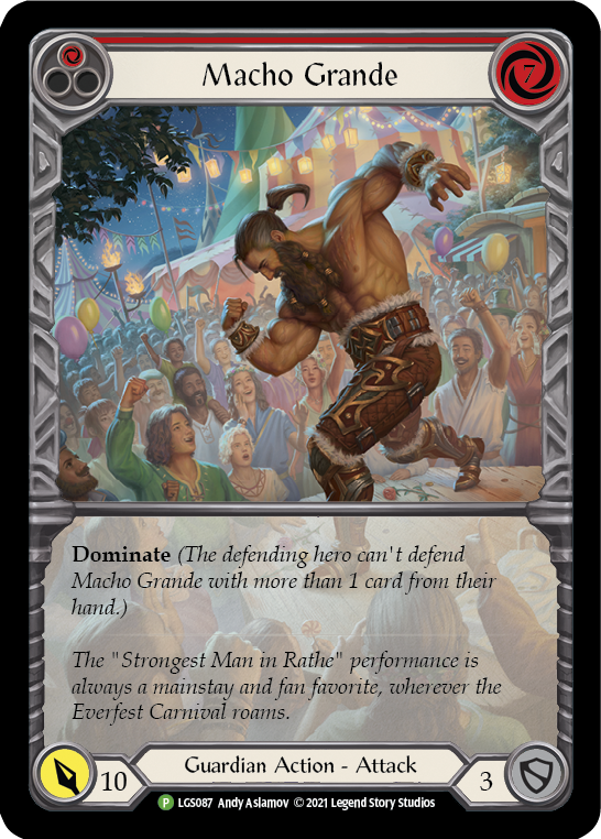 Image of Macho Grande (Red) [LGS087] (Promo)  Rainbow Foil
