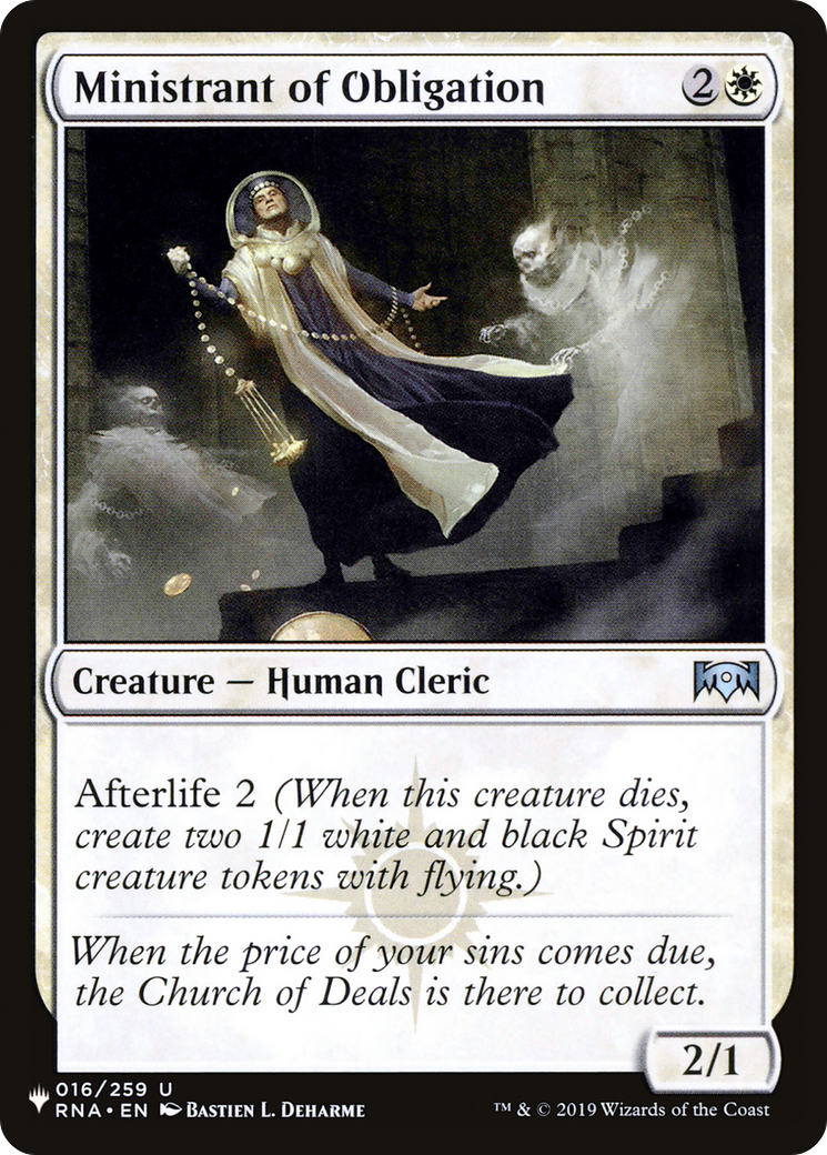 Image of Ministrant of Obligation [The List]