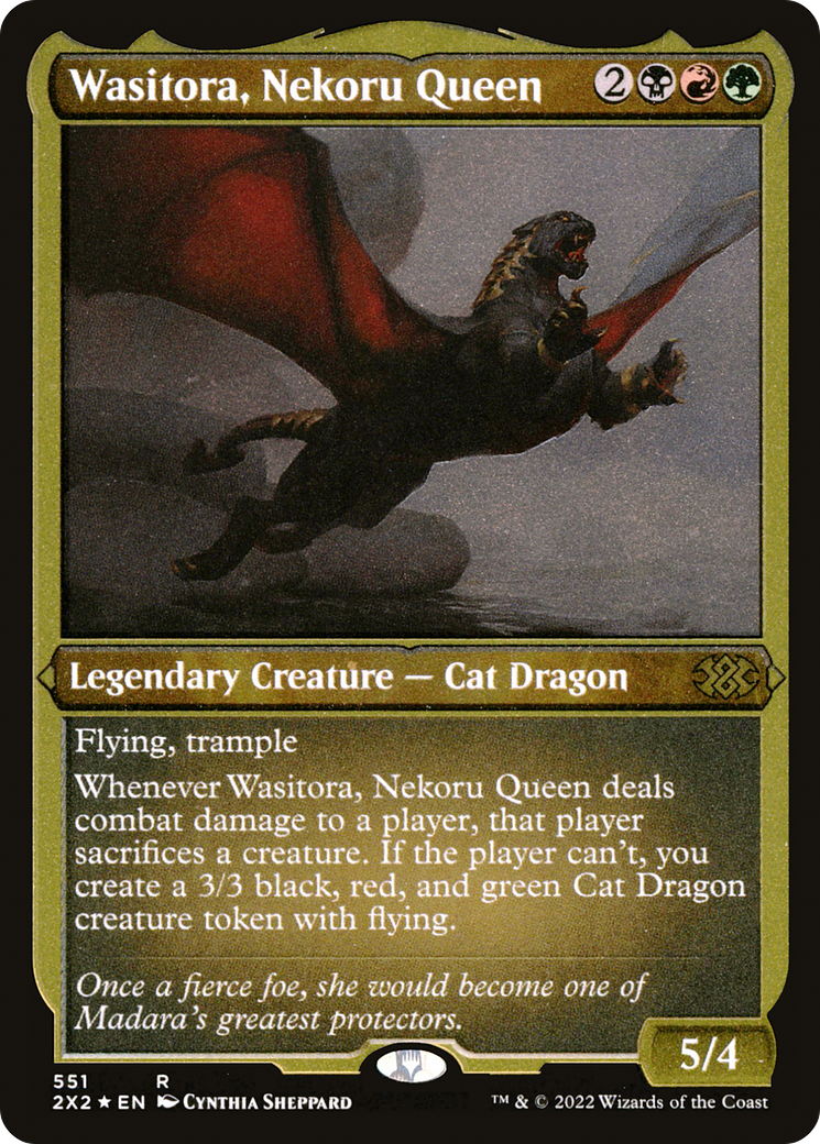 Image of Wasitora, Nekoru Queen (Foil Etched) [Double Masters 2022]