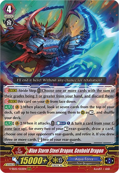 Image of Blue Storm Steel Dragon, Genbold Dragon (V-SS05/022EN) [Premium Collection 2020]