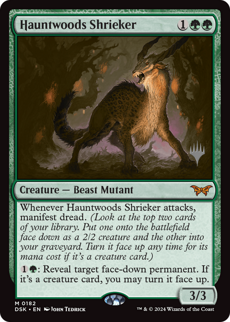 Image of Hauntwoods Shrieker (Promo Pack) [Duskmourn: House of Horror Promos]