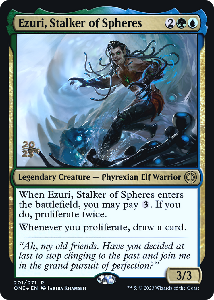 Image of Ezuri, Stalker of Spheres [Phyrexia: All Will Be One Prerelease Promos]