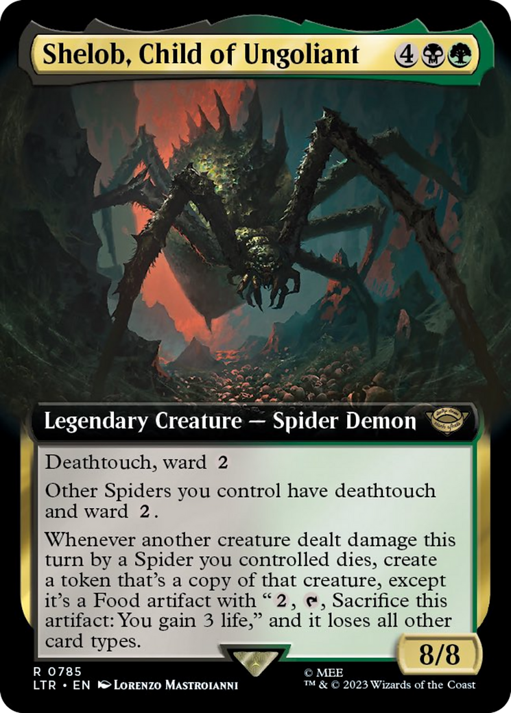 Image of Shelob, Child of Ungoliant (Extended Art) (Surge Foil) [The Lord of the Rings: Tales of Middle-Earth]