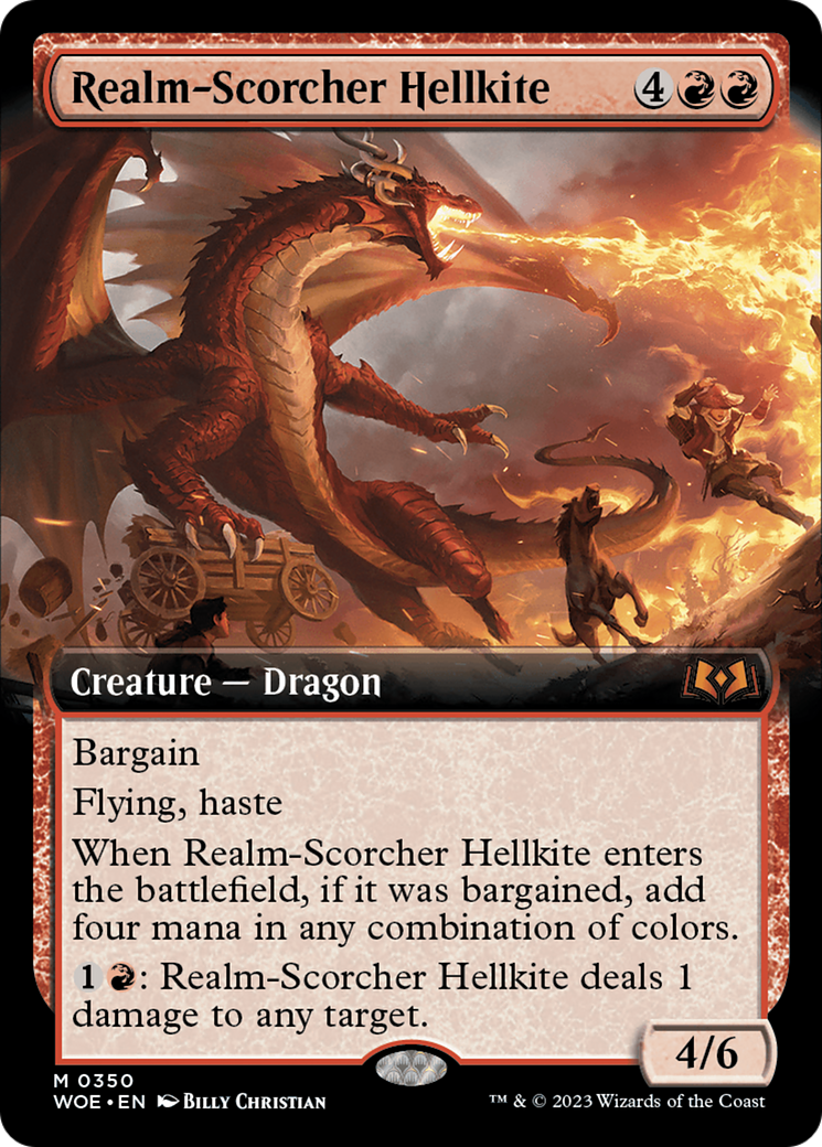 Image of Realm-Scorcher Hellkite (Extended Art) [Wilds of Eldraine]