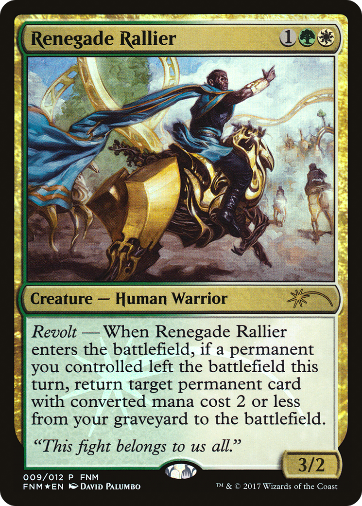 Image of Renegade Rallier [Friday Night Magic 2017]