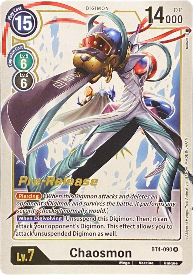 Image of Chaosmon [BT4-090] [Great Legend Pre-Release Promos]