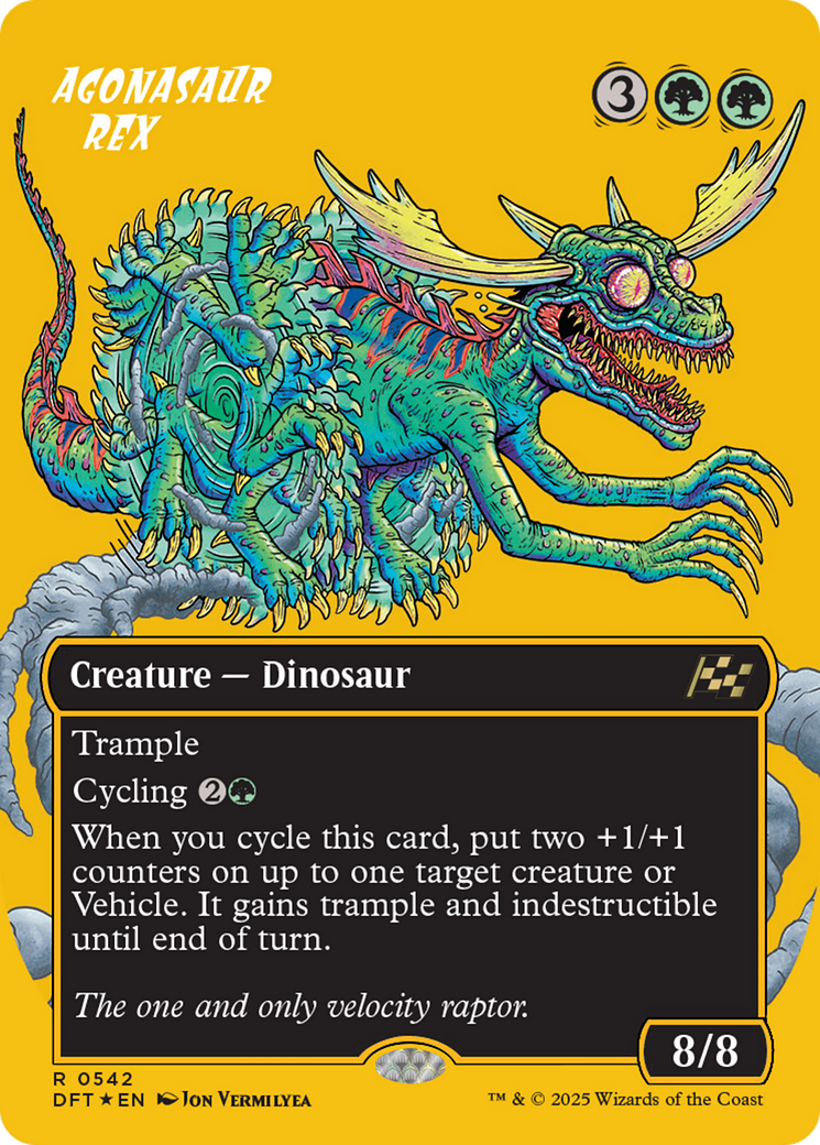 Image of Agonasaur Rex (Borderless) (First-Place Foil) [Aetherdrift]