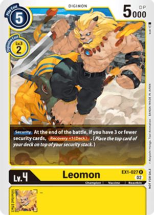 Image of Leomon [EX1-027] (X Record Pre-Release Tournament) [X Record Pre-Release Promos]