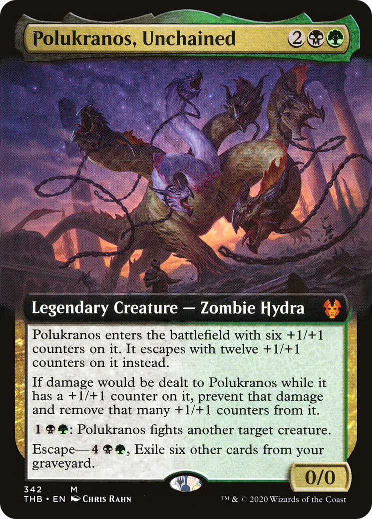 Image of Polukranos, Unchained (Extended Art) [Theros Beyond Death]