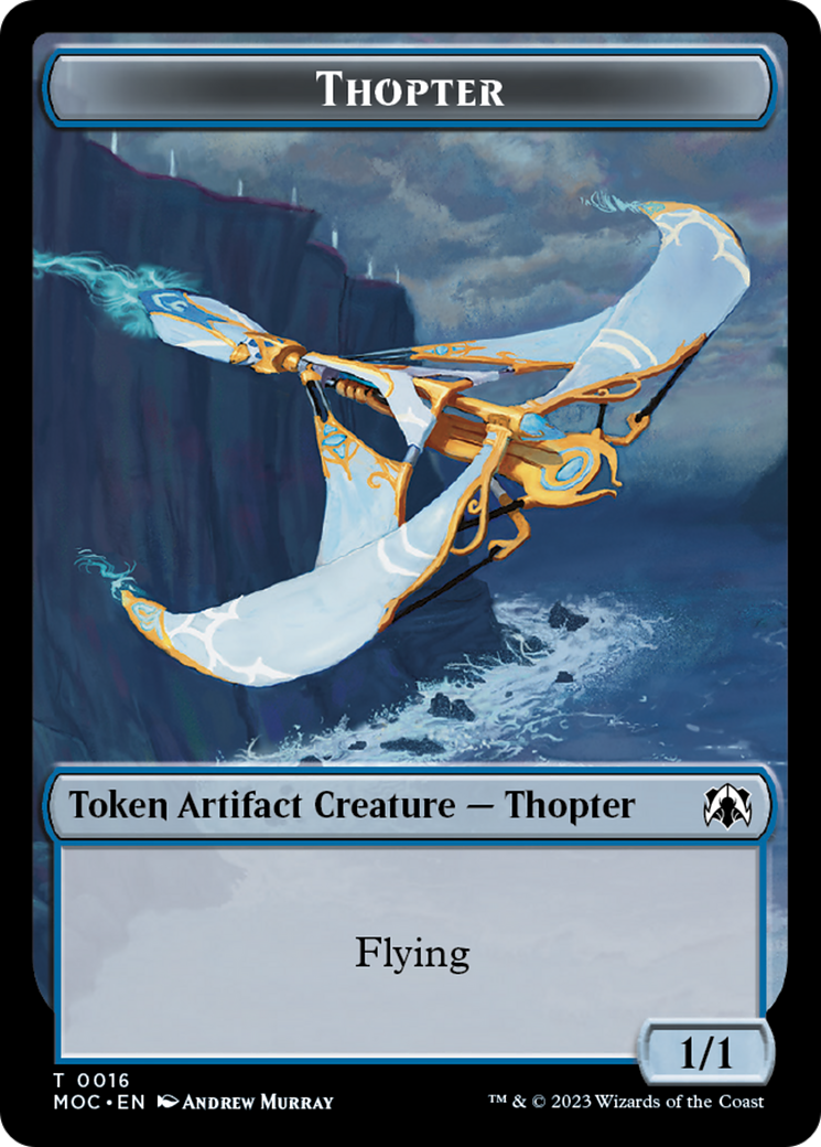 Image of Thopter // Gold Double-Sided Token [March of the Machine Commander Tokens]