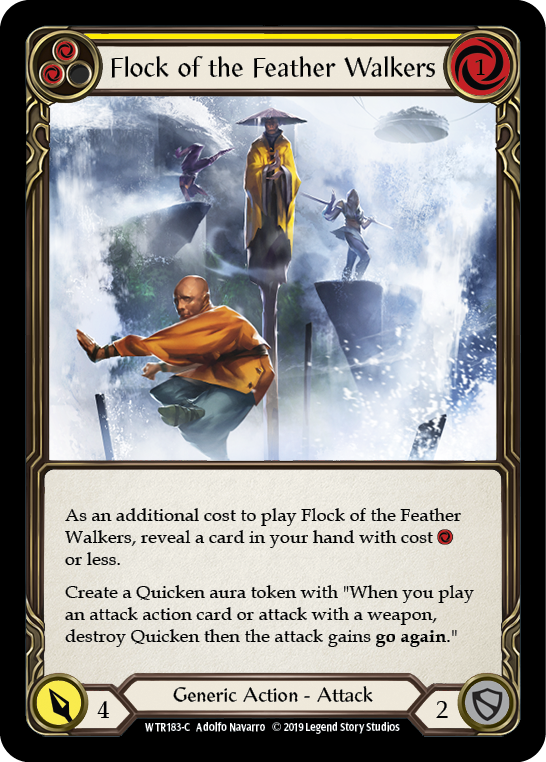Image of Flock of the Feather Walkers (Yellow) [WTR183-C] (Welcome to Rathe)  Alpha Print Rainbow Foil