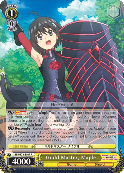 Image of Guild Master, Maple (BFR/S78-E007 R) [BOFURI: I Don't Want to Get Hurt, so I'll Max Out My Defense]