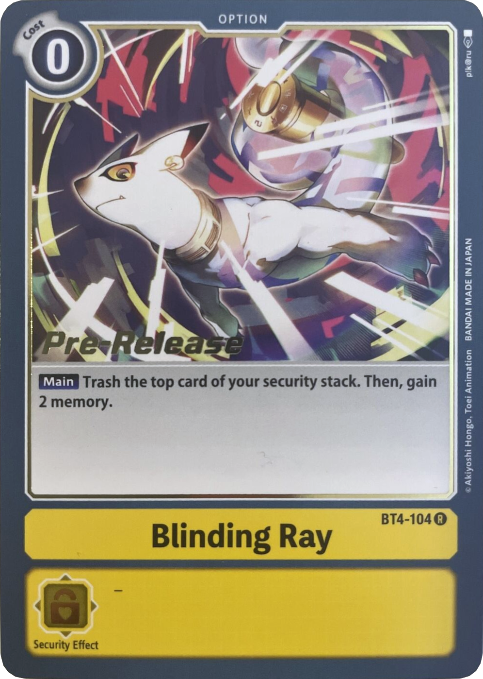 Image of Blinding Ray [BT4-104] [Great Legend Pre-Release Promos]