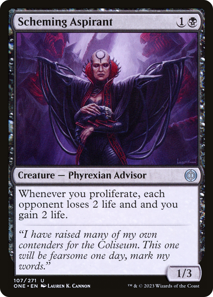 Image of Scheming Aspirant [Phyrexia: All Will Be One]