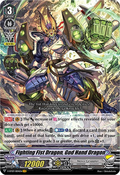 Image of Fighting Fist Dragon, God Hand Dragon (V-BT07/004EN) [Infinideity Cradle]