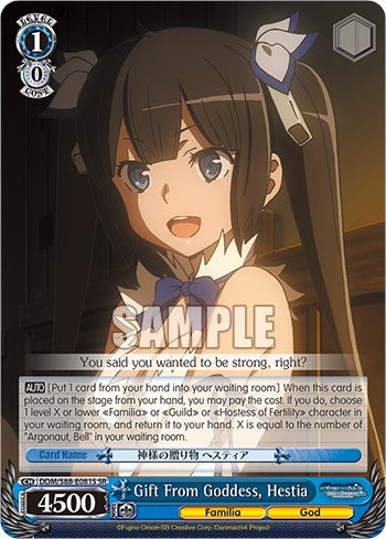 Image of Gift From Goddess, Hestia (DDM/S88-E081S SR) [Is it Wrong to Try to Pick Up Girls in a Dungeon?]