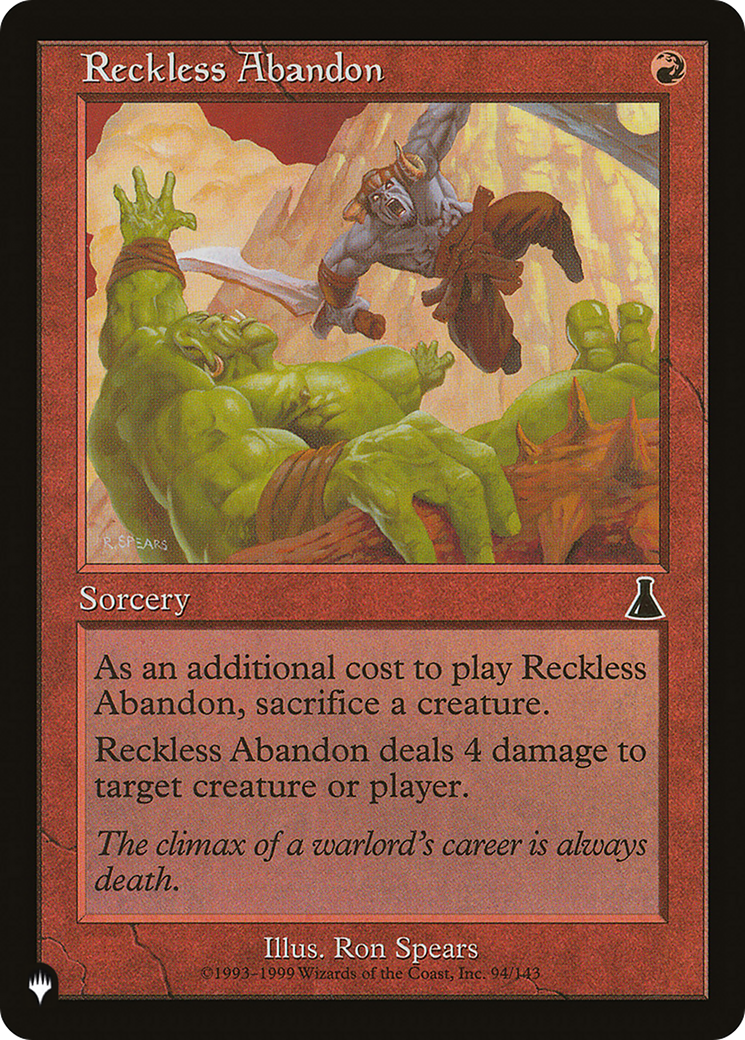 Image of Reckless Abandon [The List]