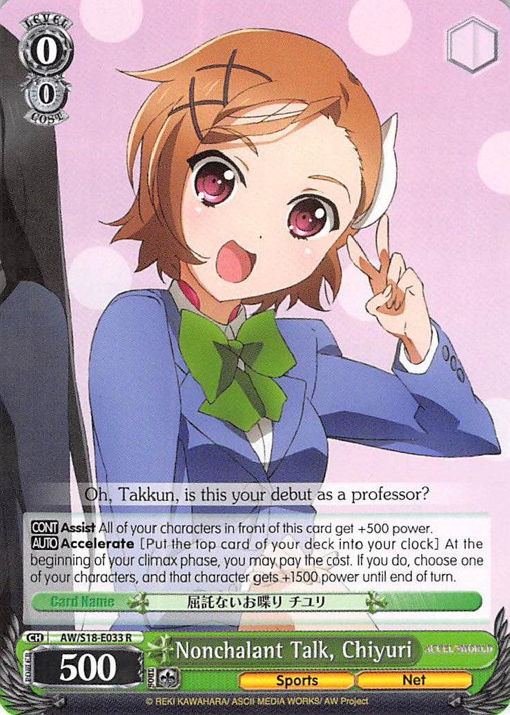 Image of Nonchalant Talk, Chiyuri (AW/S18-E033 R) [Accel World]