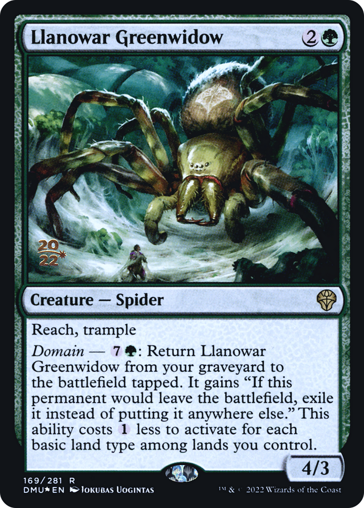 Image of Llanowar Greenwidow [Dominaria United Prerelease Promos]