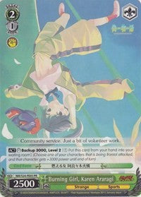 Image of Burning Girl, Karen Araragi (NM/S24-PE03 PR) (Promo) [NISEMONOGATARI]
