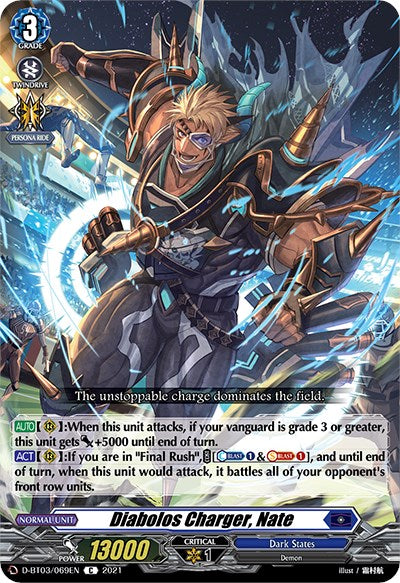 Image of Diabolos Charger, Nate (D-BT03/069EN) [Advance of Intertwined Stars]