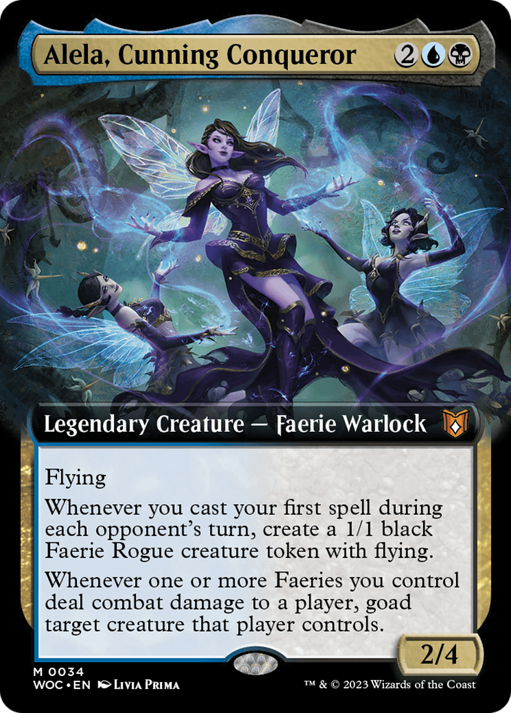 Image of Alela, Cunning Conqueror (Extended Art) [Wilds of Eldraine Commander]
